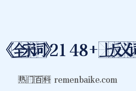 《全宋词》2148+上反义词是什么意思的图片